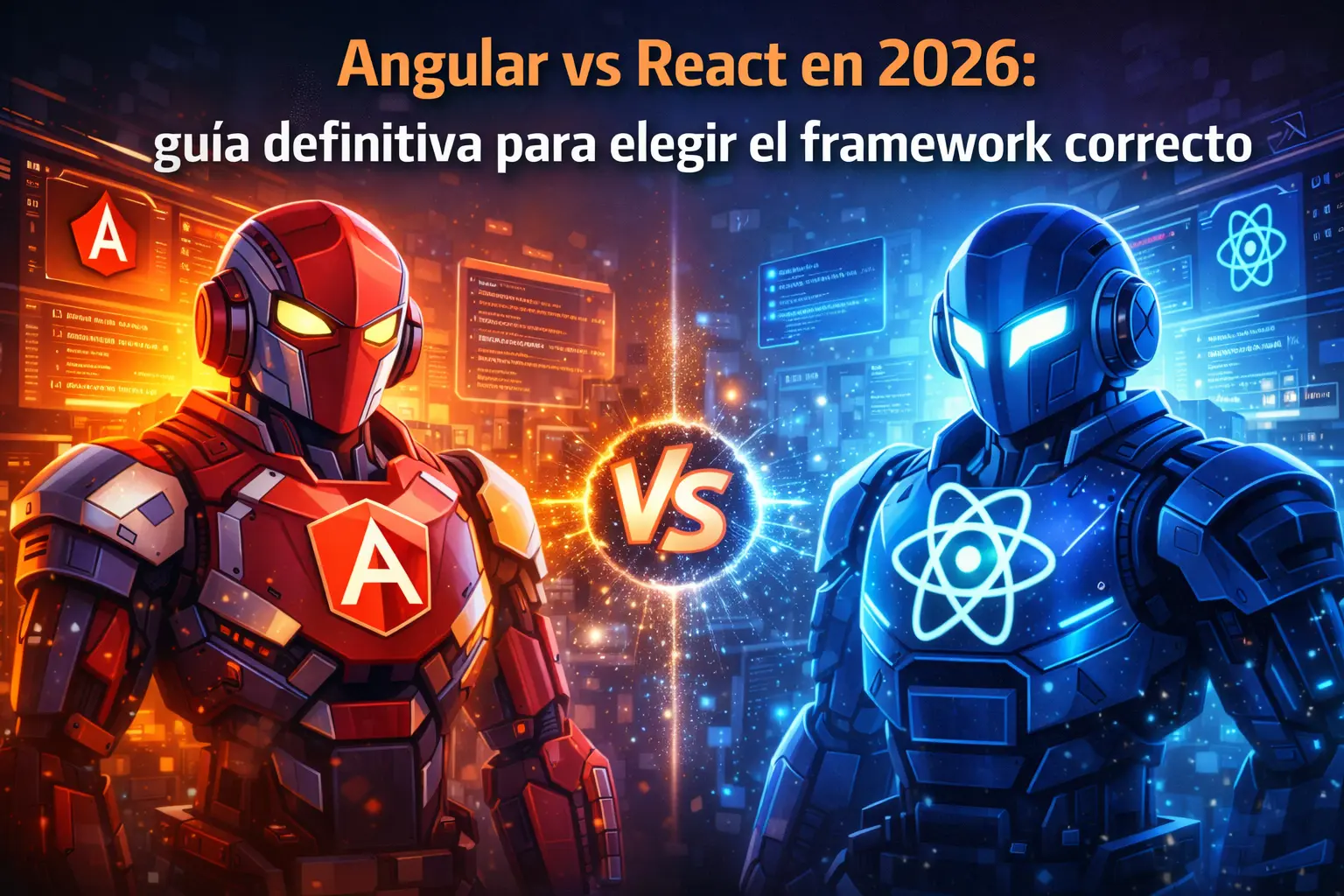 Angular vs React en 2026: guía definitiva para elegir el framework correcto