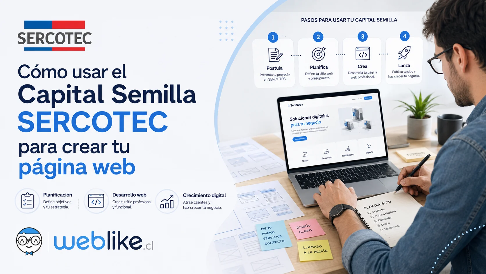 Cómo usar el Capital Semilla SERCOTEC para crear tu página web