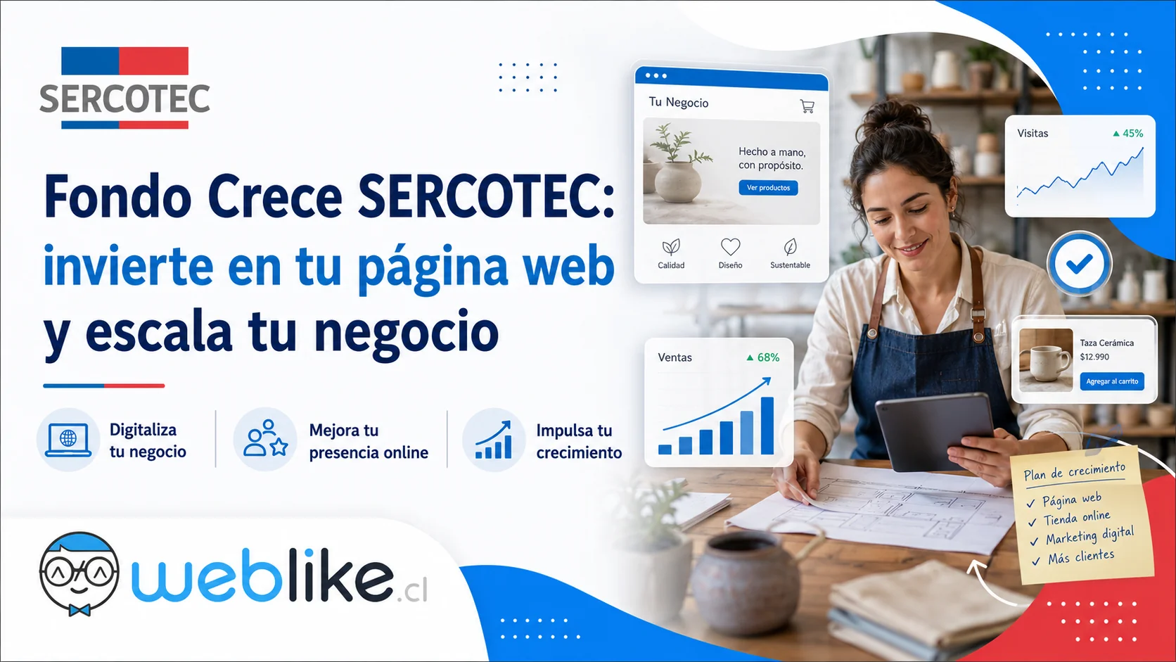 Fondo Crece SERCOTEC: página web para escalar tu negocio