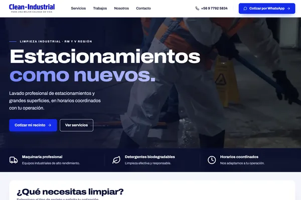 Sitio web de clean-industrial.cl
