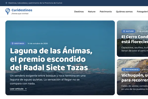 Sitio web de curidestinos.cl