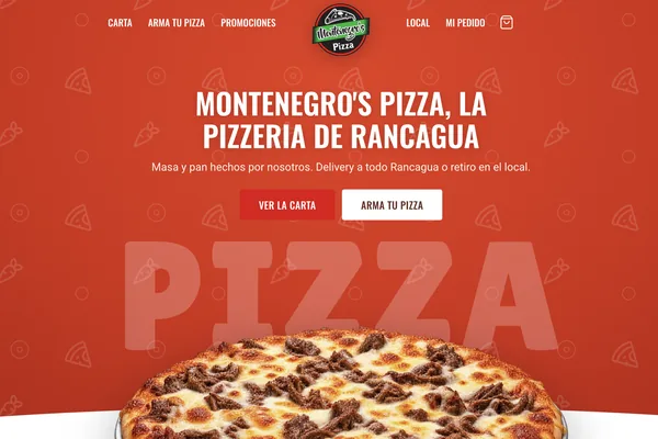 Sitio web de montenegrospizza.cl